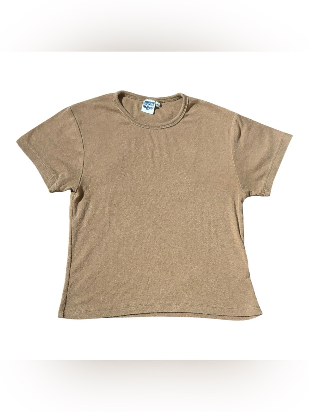 Jungmaven Isola Baby Tee Hemp Organic Cotton Short Sleeve T-Shirt Tan - Picture 1 of 4